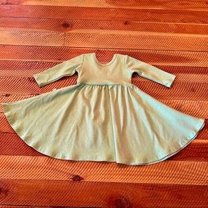 Childhoods Long Sleeve Swing Dress Kiwi Green size 12-18 months